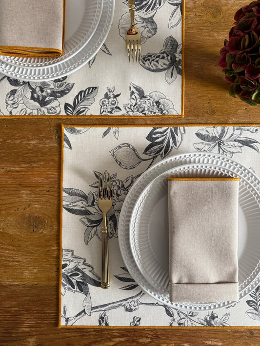 Mantel individuale Serena gris resinado