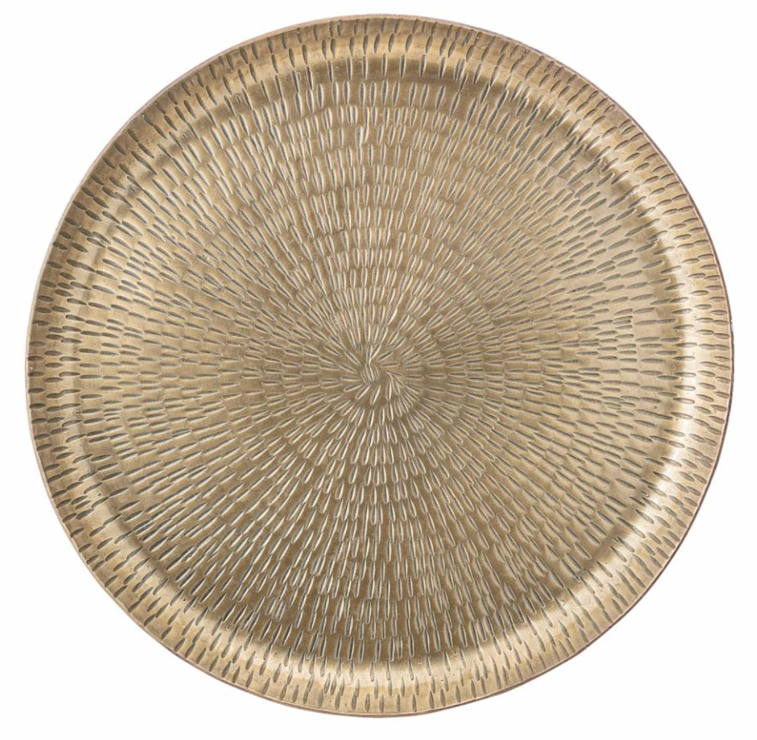 Tray Shakir, brass, aluminium