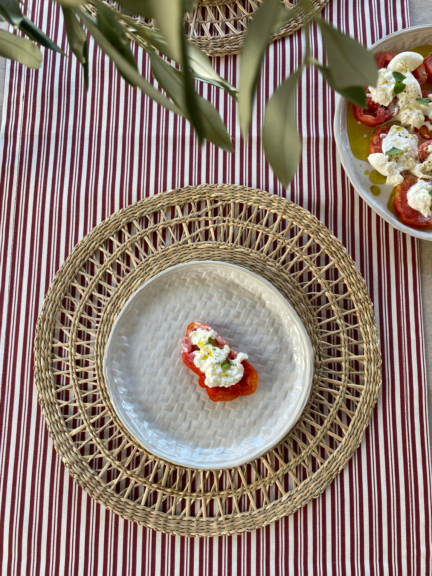 Cotton table runner Stripes