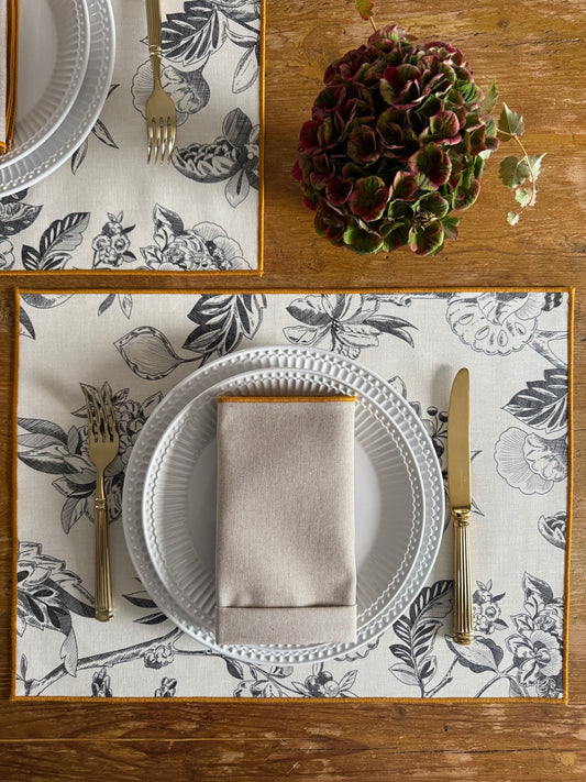 PACK SERENA gris (INDIVIDUALES antimanchas + SERVILLETAS)