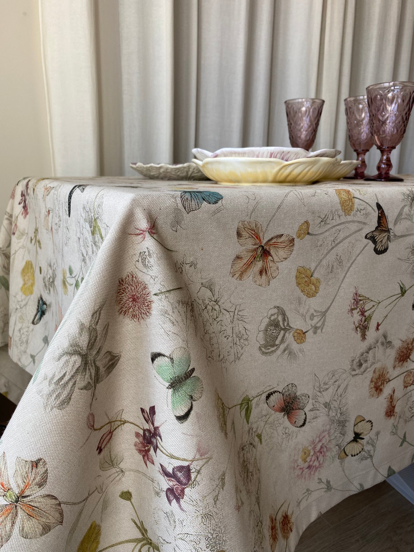 Cotton tablecloth Butterfly