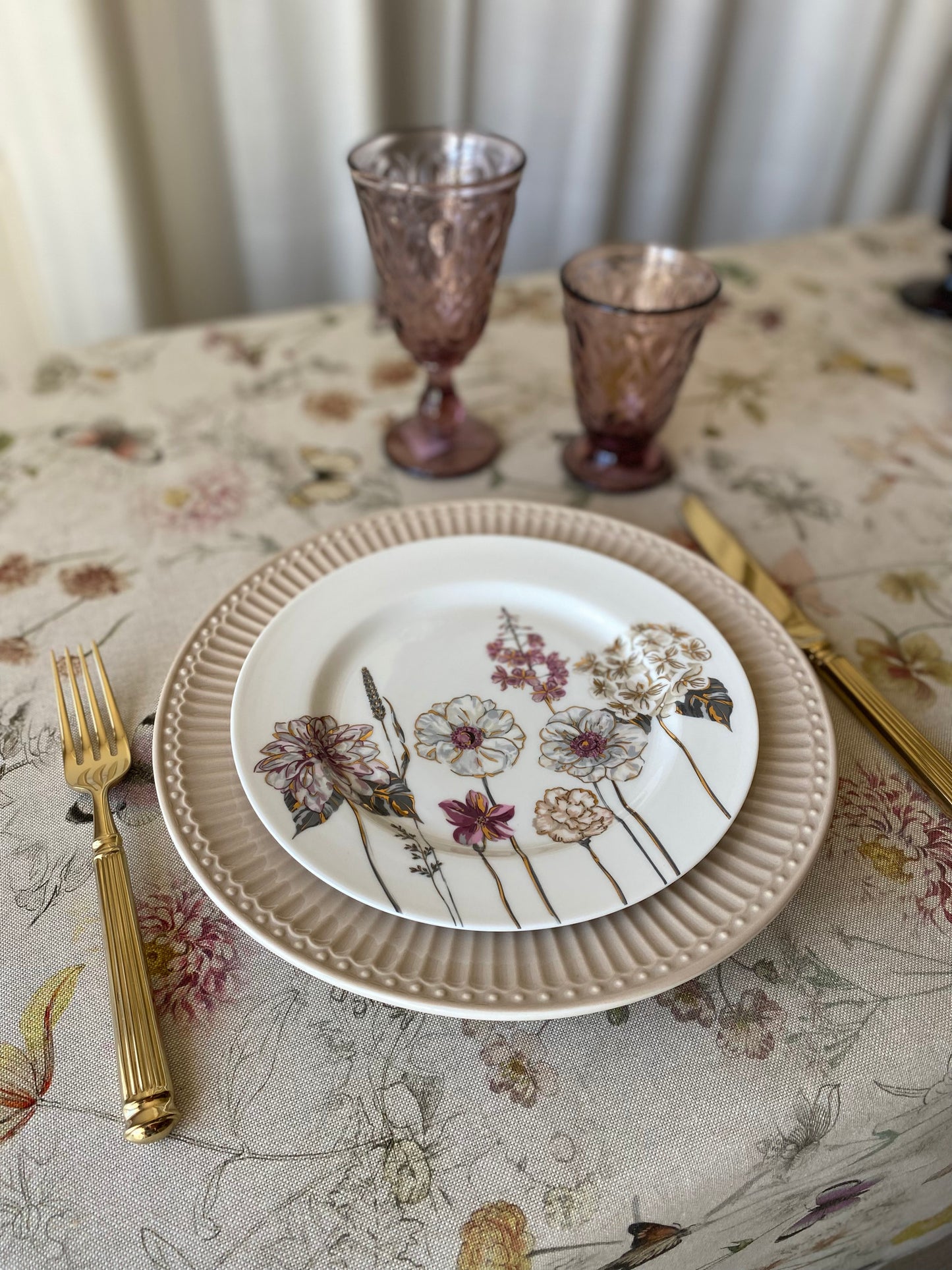 Cotton tablecloth Butterfly