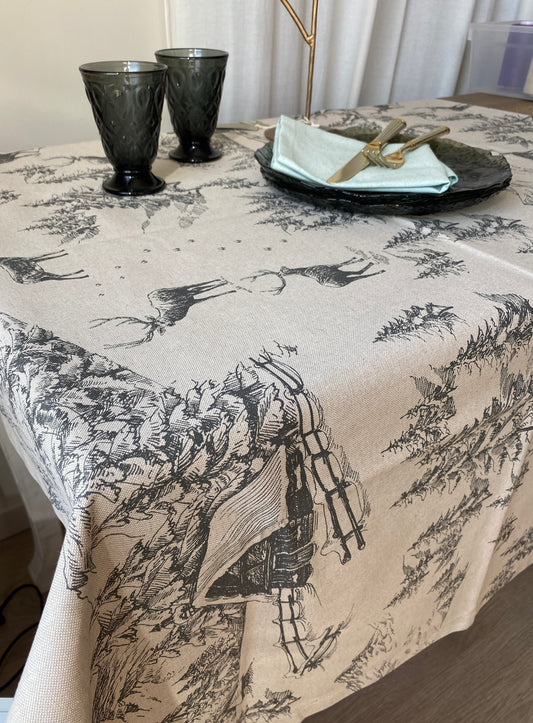 Deer, cotton tablecloth