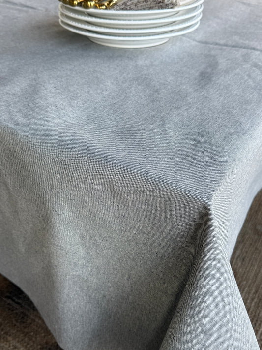 Mantel redondo RUSTIC gris resinado