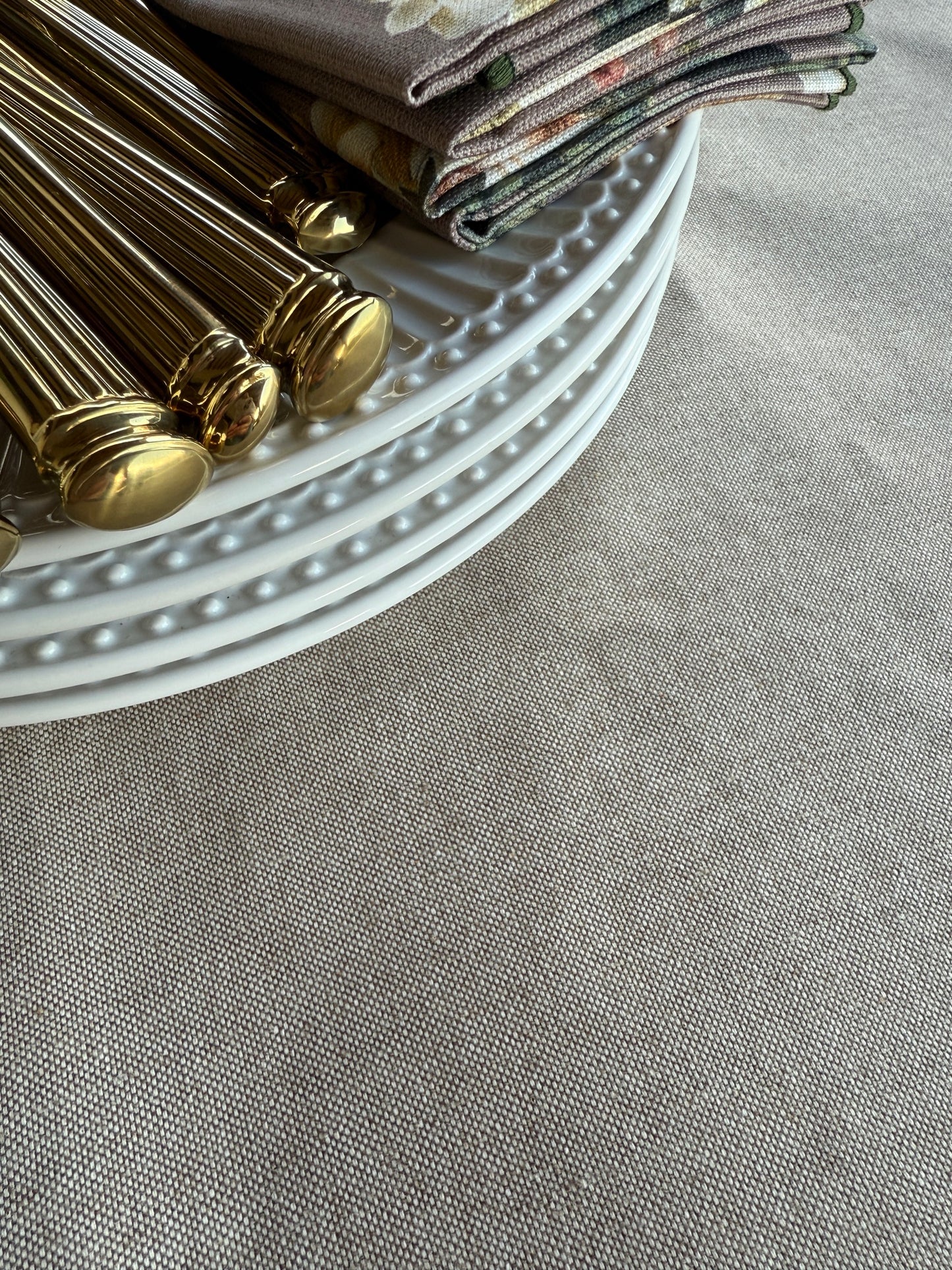 Mantel RUSTIC resinado beige natural