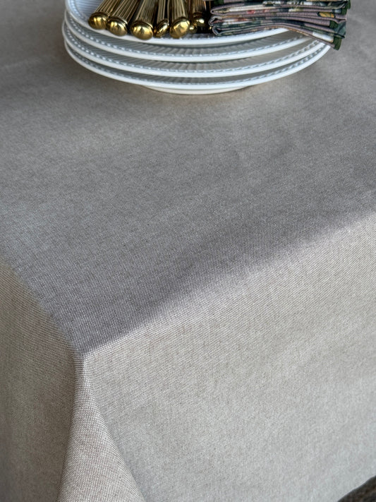 Mantel RUSTIC resinado beige natural