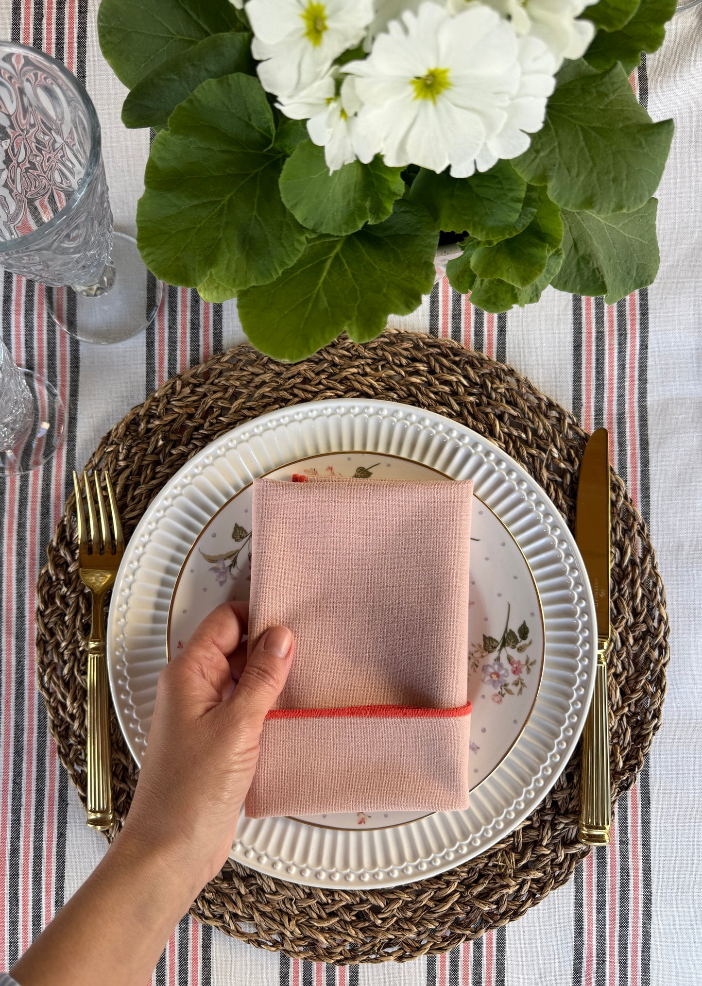 Mantel ASPEN coral resinado
