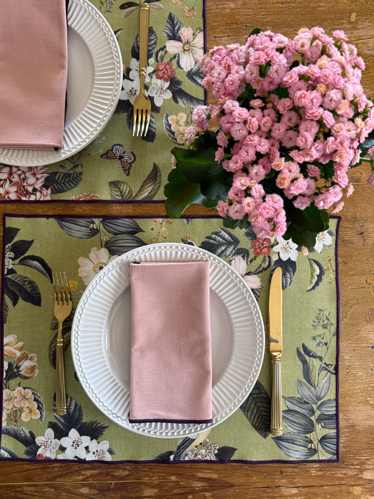 PACK GABRIEL verde (individuales antimanchas + servilletas)