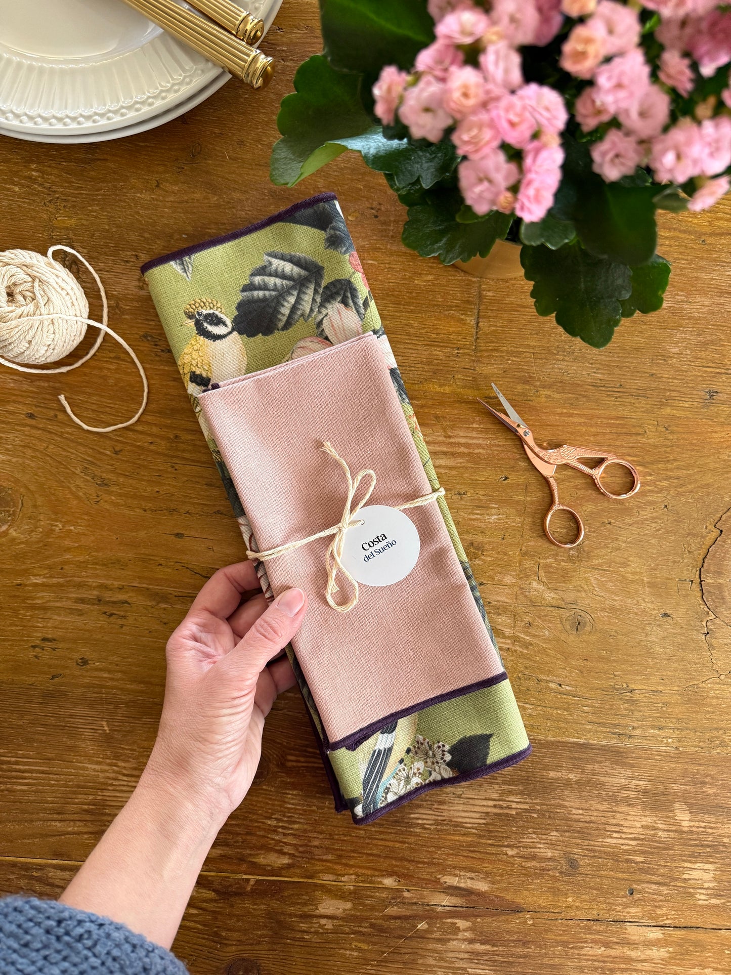 PACK GABRIEL verde (individuales antimanchas + servilletas)