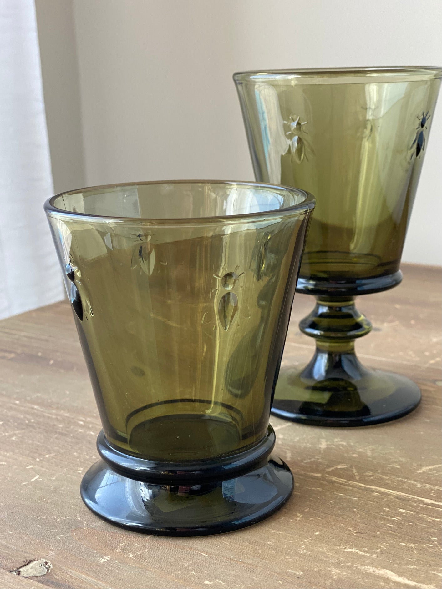 Water glass (green olive)