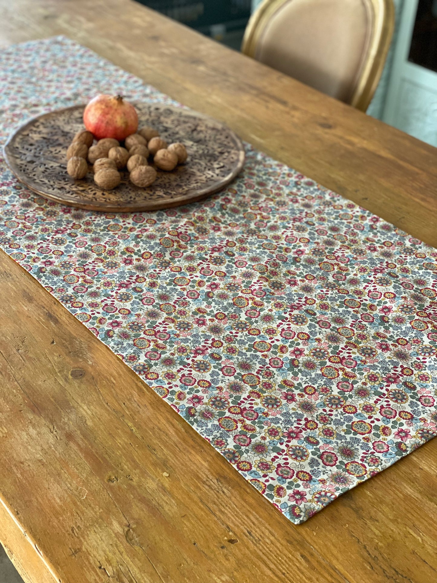 Happy, cotton table runner