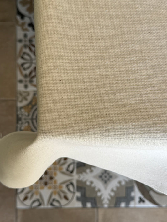 Mantel RUSTIC crema natural · efecto lino (sin resinar)