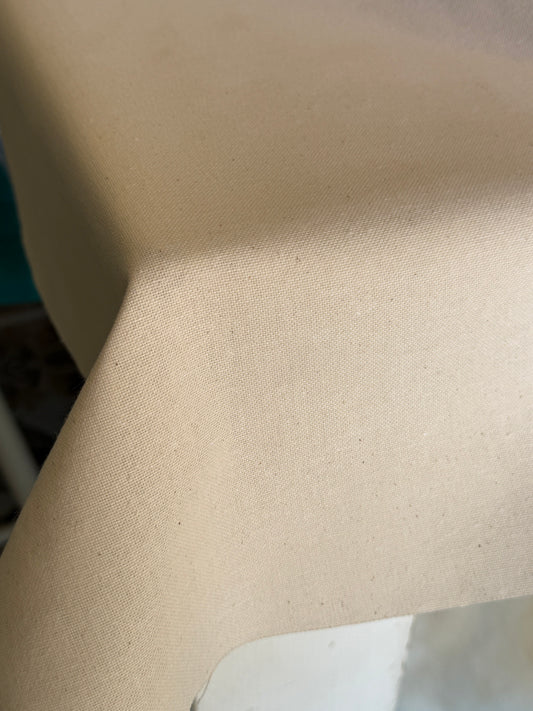 Mantel RUSTIC crema natural · efecto lino (sin resinar)